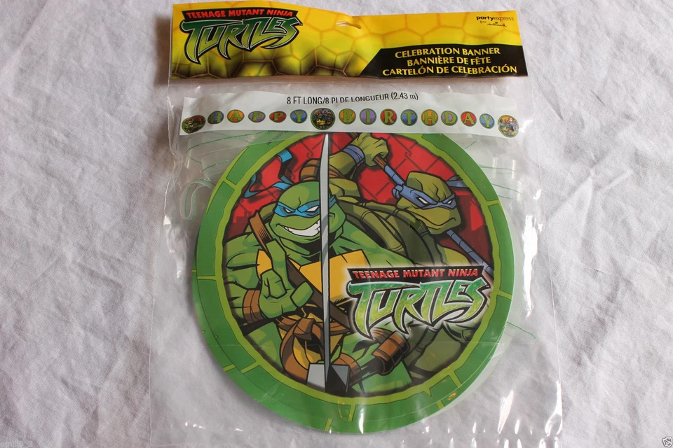 NEW NINJA TURTLES  BANNER   PARTY SUPPLIES   - Image 1 of 1