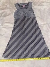 JUSTICE GIRLS SIze 8 GRAY STRIPED DRESS Knee