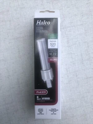 HALCO-PL6H-827-HYB-LED - GX23 - 2700 Kelvin  - 520 Lumens Model 81159 - Image 1 of 4
