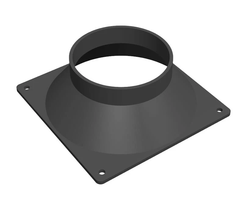 Lüfter Abluft Adapter 120 mm x 75 mm aus Kunststoff - Bild 1 von 1