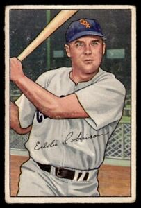 1952 Bowman Eddie Robinson Baseball Card Chicago White Sox #77