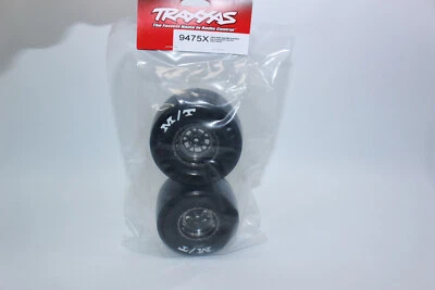 Traxxas TRX 9475 x Reifen auf Felge montiert Chrom hinten Drag Slash NEU OVP - Bild 1 von 4