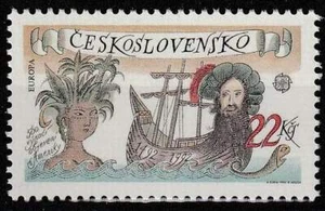 Europa postfris 1992 MNH Tjechoslowakije 3114 - Cept / Ontdekkingen - Picture 1 of 1