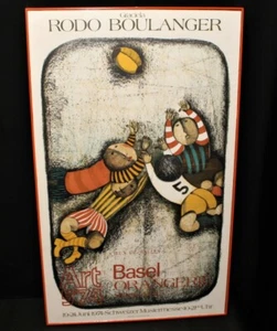 Póster enmarcado original de Graciela Rodo Boulanger 1974 exposición de fútbol - Imagen 1 de 6