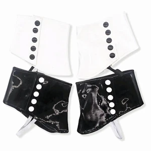 Fundas para zapatos de cuero Michael blancas o negras glamour escenario rock liso criminal - Imagen 1 de 13