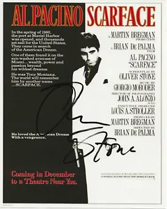 Scarface Oliver Stone Signed 8x10 Photo COA - Picture 1 of 1