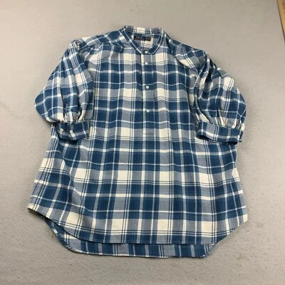 Polo Ralph Lauren Shirt Womens XL Blue Plaid Cotton Pullover Top - Image 1 of 4