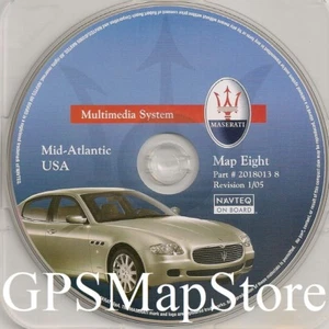 2004-2009 Maserati Quattroporte Navigation CD #8 Cover DE VA Partial MD PA NJ NC - Picture 1 of 2