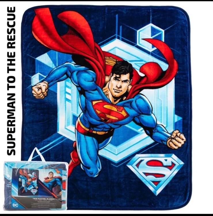 Superman Raschel Twin blanket 60’x 80’  🔥FREE SHIPPING - Image 1 of 1