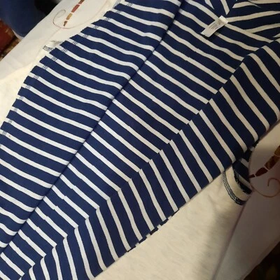 Двусторонний жилет без рукавов Matilda Jane Full Moon в кремовую и синюю полоску размер Xs - Изображение 1 из 2