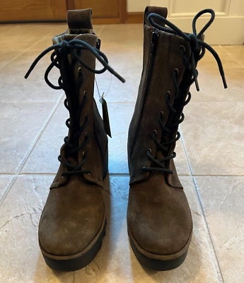 Fly London женщин Biaz коричневый замшевый на танкетке боя ботинки новый ЕС 39 (США 8-8,5) - Изображение 1 из 4