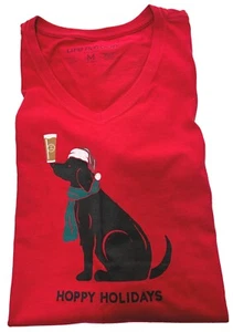 Camiseta Life Is Good W1127 para mujer SS trituradora cuello en V lúpulo vacaciones perro, M - Imagen 1 de 2