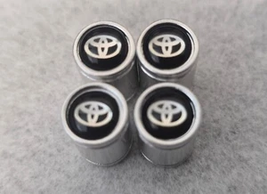 4 Silver Barrel Valve Stem Covers Fits Toyota - Picture 1 of 6