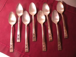 Set Of 8 TEASPOONS COMMUNITY SILVERPLATE CORONATION 6 1/8" B - Picture 1 of 7