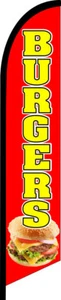 BURGERS SWOOPER FEATHER FLAG BANNER SIGN KIT 9044DP - Picture 1 of 5