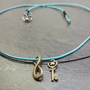 Infinity Key Anchor Pendant String Rope Necklace Jewelry Men Women Surfer Boho - Picture 1 of 5