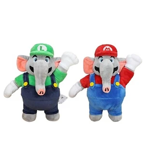 2X Elefante Mario Luigi Super Mario Bros Maravilla Peluche Juguete Animal de Peluche Muñeca 8" - Imagen 1 de 12
