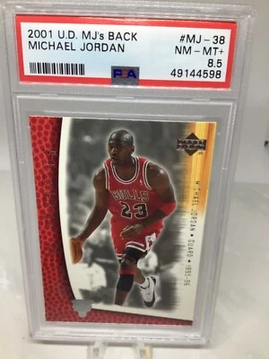 2001 Upper Deck MJ’s Back #MJ-38 Michael Jordan PSA 8.5 (only 8 in all grades) - Image 1 of 2