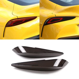 ABS Smoked Black Tail Light Lamp Cover Guard Trim For Toyota Supra A90 2019-2021 - Picture 1 of 7