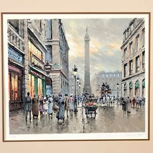 Antoine Boulet Pariser Boulevard signiert & nummeriert LXVI/C L.E. Serigrafie Exclnt - Bild 1 von 9