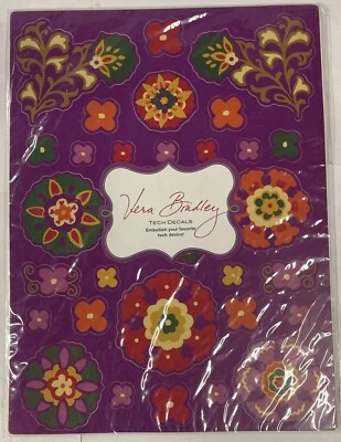 Vera Bradley TECH DECALS in SUZANI sheet of stickers/decals - Image 1 of 2