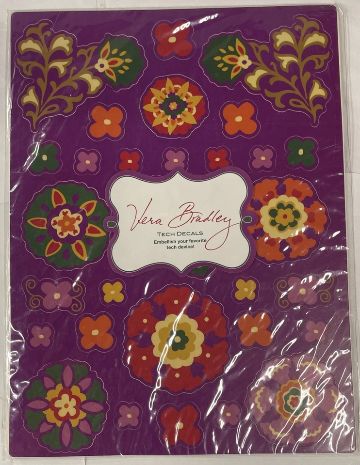 Vera Bradley TECH DECALS in SUZANI sheet of stickers/decals - Image 1 of 2