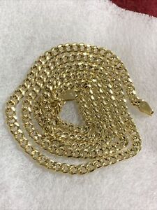 10 kt yellow gold miami cuban link chain 22 Inches Scrap Or Wear 3mm