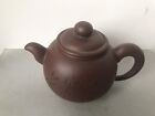 A Modern Chinese Yixing Clay (small) Zisha Teapot  with fine calligraphy- Signed