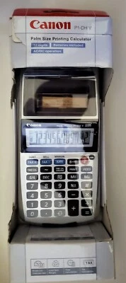NEW Canon P1-DH V Palm Size Printing Calculator In Box 12 Digits AC/DC Operation - Image 1 of 3