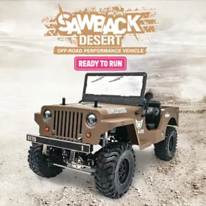GMADE 1/10 RC JEEP SawBack Military Truck RTR (Desert) #gm52012 - Picture 1 of 24