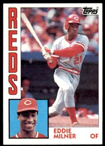 1984 Topps Eddie Milner . Cincinnati Reds #34