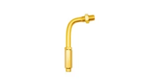 Motorcycle 90 Degree Throttle Cable Tensioner in Gold / Yellow Colour - Picture 1 of 3