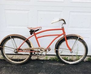 Prewar Shelby Tank Bike Cruiser 24” Jr Boys 1930’s Vintage Schwinn Western Flyer - Picture 1 of 16