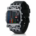 Luxury Men's Steel Watch LED Sports Wristwatch Date Digital Bracelet Waterproof