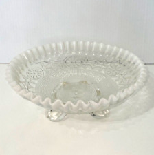 Jefferson Glass Bowl 3 Toed Footed Opalescent EAPG Wheel Gate FREE SHIPPING JCS
