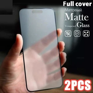 2x Matte Tempered Glass Screen Protector For iPhone 16 15 14 13 12 11 Pro Max XR - Picture 1 of 13
