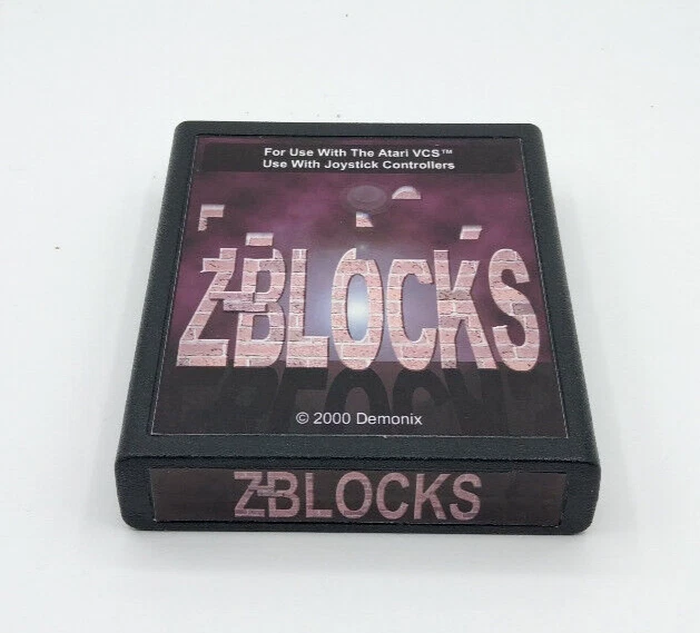 Atari 2600 ZBlocks Z-Blocks  Rare Hard To Find Tetris Clone 2000 Demonix TESTED - Image 1 of 4