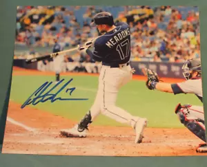 MEADOWS, AUSTIN 2018-2020 TAMPA BAY RAYS SIGNED BASEBALL PHOTO - Picture 1 of 1
