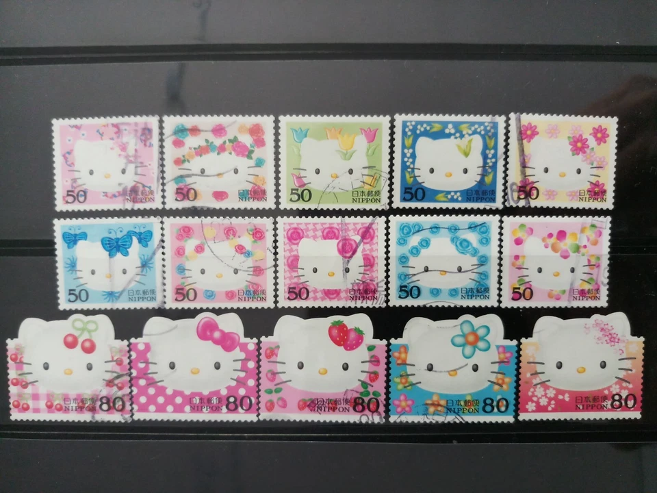 Japan Stamps - Sanrio Hello Kitty Used Very Fine S2883a-j 2884a-e - Image 1 of 1