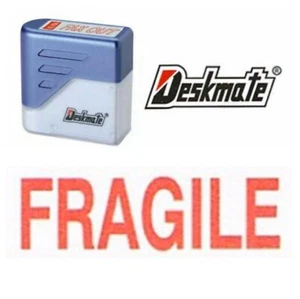 {FRÁGIL } Sello de goma Deskmate preentintado autoentintado estampillas de oficina calidad - Imagen 1 de 2