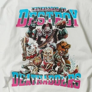 Mishka White T-Shirt Engineered to Destroy Death Adders Mad Balls Men’s Size M - Picture 1 of 8