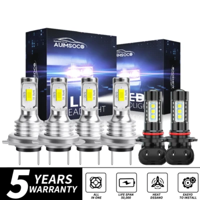 Para Jaguar XJ8 1998-2003 6x faros LED blancos haz alto/bajo + bombillas antiniebla Foto 1 de 4