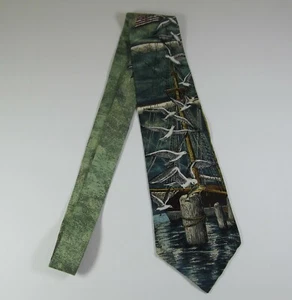 Vintage Americana Series Necktie Van Heusen Down To The Sea Circe 1897 Silk - Picture 1 of 4