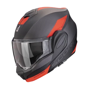 Casco modulare Scorpion EXO-Tech Evo Team, nero opaco-argento-rosso, taglia M (57/58) - Foto 1 di 1