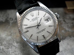 Stunning 1972 Steel & White Gold Rolex Oyster Datejust Gents Vintage Watch - Picture 1 of 10