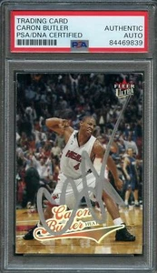 2004-05 Fleer Ultra #99 Caron Butler Signed Card AUTO PSA Slabbed Heat - Picture 1 of 2