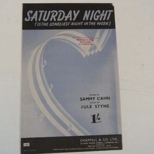Hoja de canción SATURDAY NIGHT Sammy Cahn Jule Styne 1944 - Imagen 1 de 1