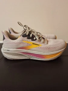 Brooks Running Shoes Ghost 17 Oyster Gray Apricot Pink Womens Size 7.5 Sneakers - Picture 1 of 12