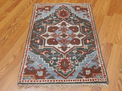 Alfombra turca Oushak anudada a mano, alfombra contemporánea bohemia Oushak 2x3 pies Foto 1 de 4