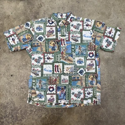 Reyn Spooner Mele Kalikimaka 2002 Hawaiian Aloha Holiday Shirt XL Christmas - Image 1 of 4